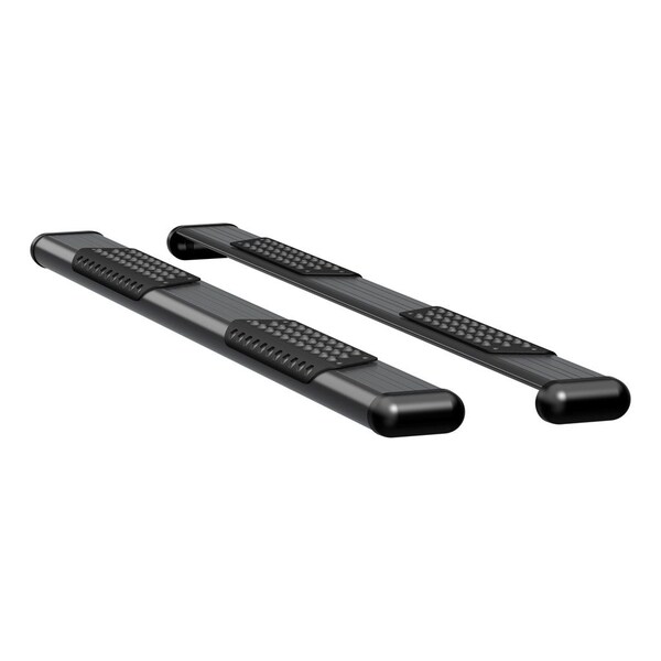 O-MEGA II 6IN OVAL STEPS BLACK TEXTURED POWDER COAT